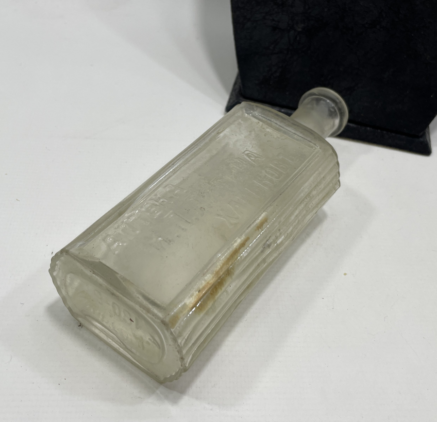 OSMANLI DÖNEMİ 3 DİLDE YAZILI ECZACI ŞİŞESİ - İLAÇ ŞİŞESİ