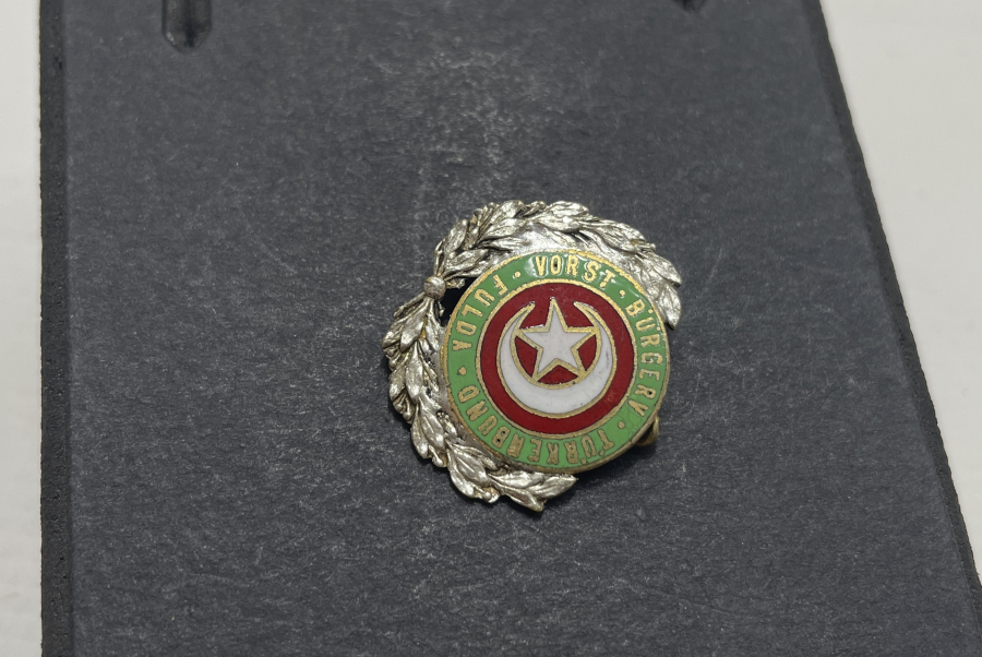 OSMANLI DÖNEMİ ÇOK NADİR ALMANYA TÜRK DERNEĞİ ROZETİ - BU FORM İLK KEZ GÖRÜLÜYOR