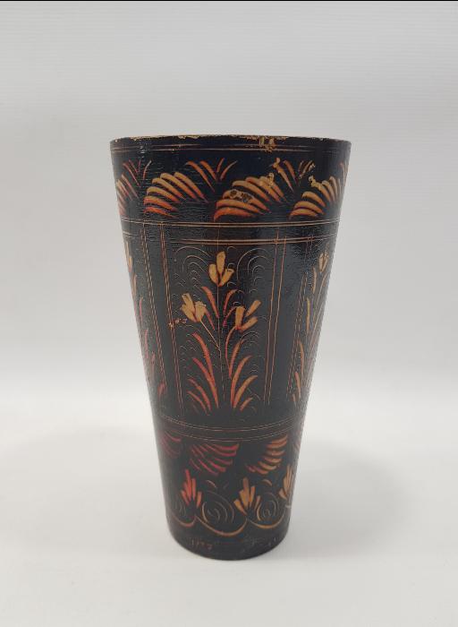 OSMANLI DÖNEMİ EL BOYAMA AHŞAP SU BARDAĞI