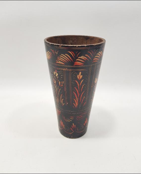 OSMANLI DÖNEMİ EL BOYAMA AHŞAP SU BARDAĞI