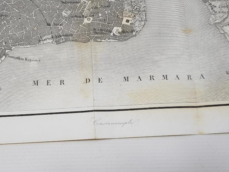 OSMANLI DÖNEMİ İSTANBUL HARİTASI CONSTANTINOPLE GRAVÜR