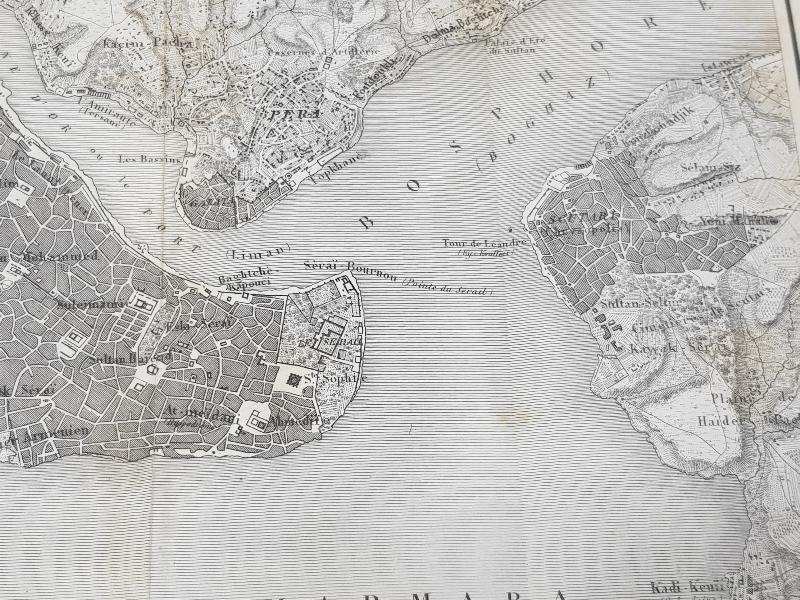 OSMANLI DÖNEMİ İSTANBUL HARİTASI CONSTANTINOPLE GRAVÜR