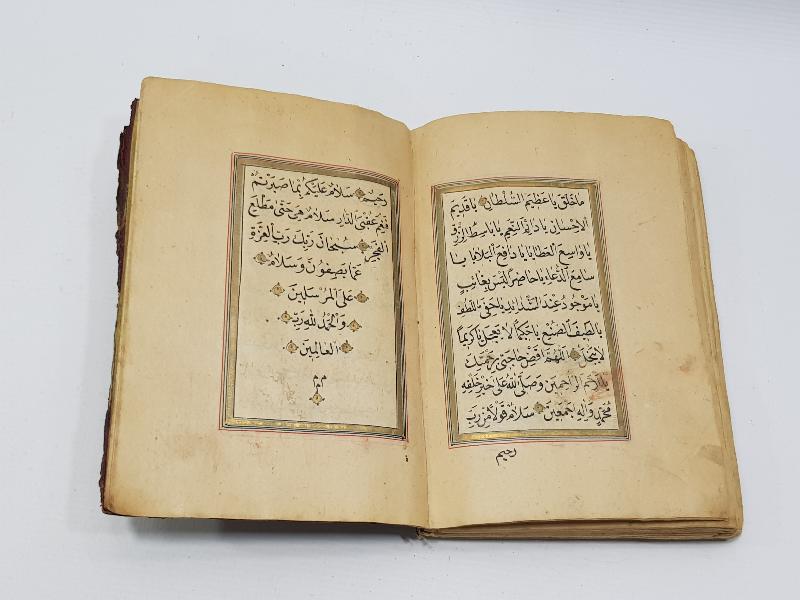 OSMANLI DÖNEMİ KABE RESİMLİ, SERLEVHALI, KETEBELİ EL YAZMA DELAİL-İ HAYRAT