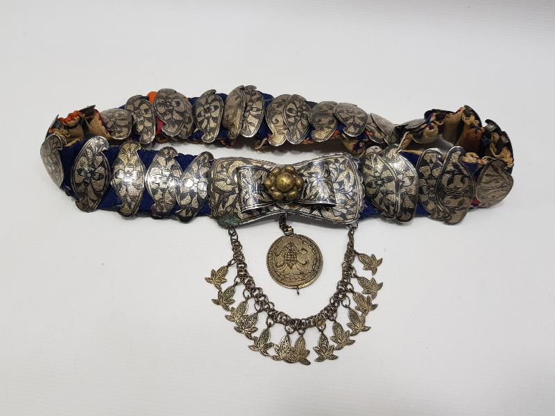 OSMANLI DÖNEMİ KULA İŞİ SAVATLI GÜMÜŞ GELİN KEMERİ