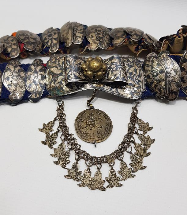 OSMANLI DÖNEMİ KULA İŞİ SAVATLI GÜMÜŞ GELİN KEMERİ