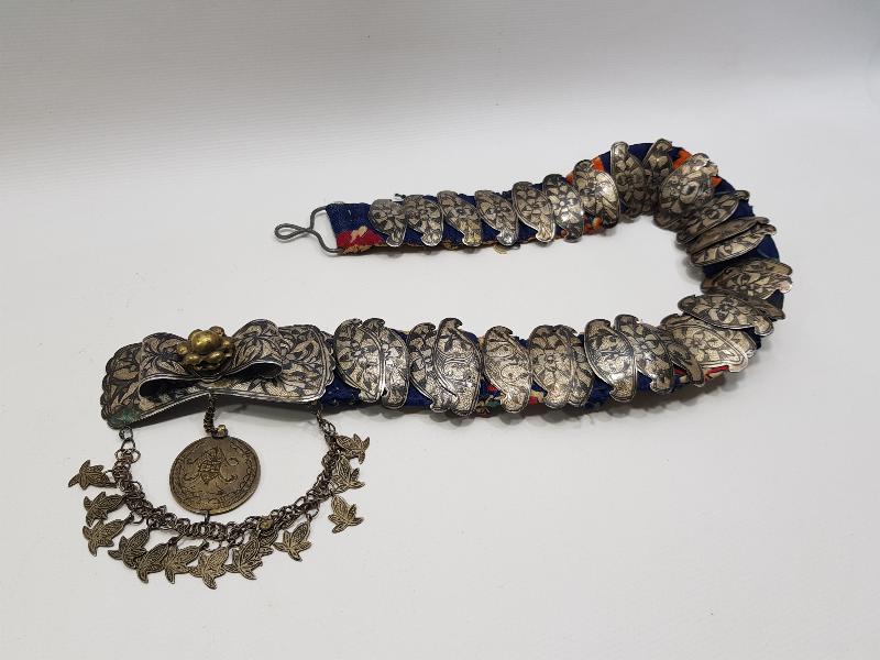 OSMANLI DÖNEMİ KULA İŞİ SAVATLI GÜMÜŞ GELİN KEMERİ