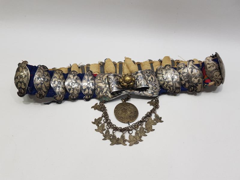 OSMANLI DÖNEMİ KULA İŞİ SAVATLI GÜMÜŞ GELİN KEMERİ