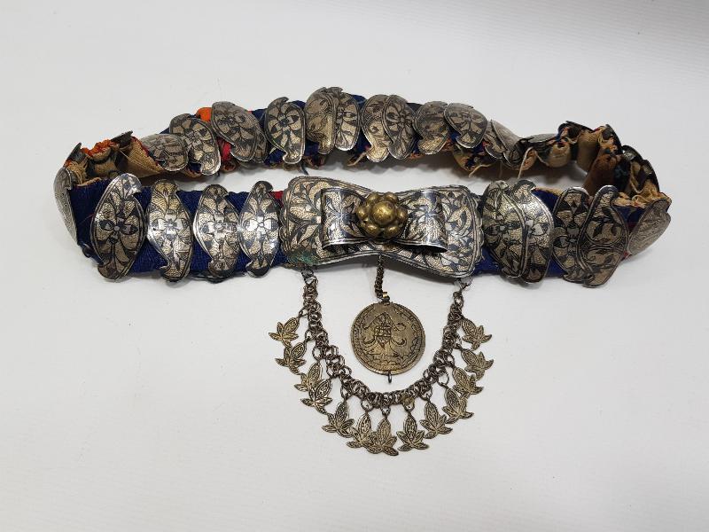 OSMANLI DÖNEMİ KULA İŞİ SAVATLI GÜMÜŞ GELİN KEMERİ