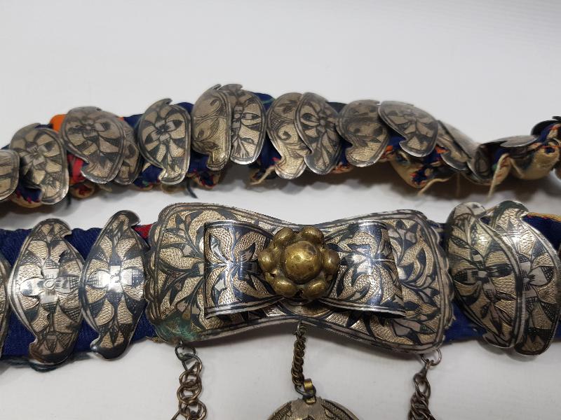 OSMANLI DÖNEMİ KULA İŞİ SAVATLI GÜMÜŞ GELİN KEMERİ