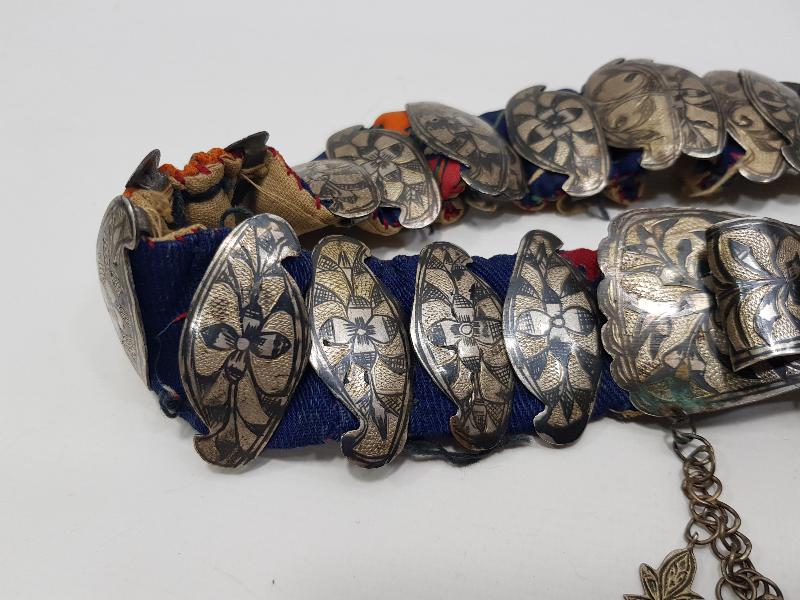 OSMANLI DÖNEMİ KULA İŞİ SAVATLI GÜMÜŞ GELİN KEMERİ