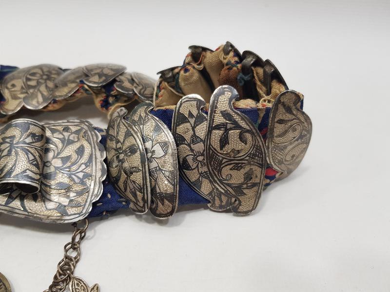 OSMANLI DÖNEMİ KULA İŞİ SAVATLI GÜMÜŞ GELİN KEMERİ