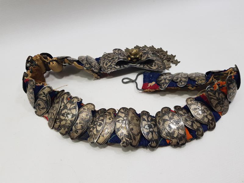 OSMANLI DÖNEMİ KULA İŞİ SAVATLI GÜMÜŞ GELİN KEMERİ