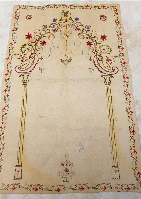 OSMANLI DÖNEMİ TEKKE İŞİ AY YILDIZLI SECCADE