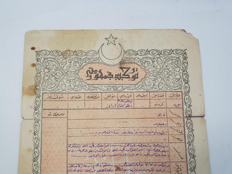 OSMANLICA YAZILI BOLU GEREDE İLÇESİNE AİT TAPU SENEDİ