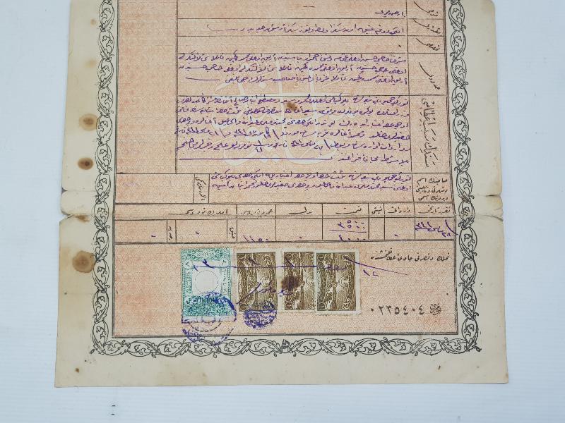 OSMANLICA YAZILI BOLU GEREDE İLÇESİNE AİT TAPU SENEDİ