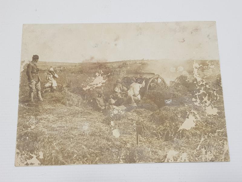 1. DÜNYA SAVAŞI GALİÇYA CEPHESİ TÜRK TOPÇU ASKERLER ORJİNAL FOTOĞRAF