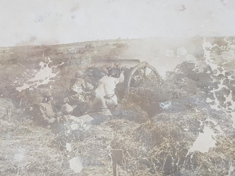 1. DÜNYA SAVAŞI GALİÇYA CEPHESİ TÜRK TOPÇU ASKERLER ORJİNAL FOTOĞRAF