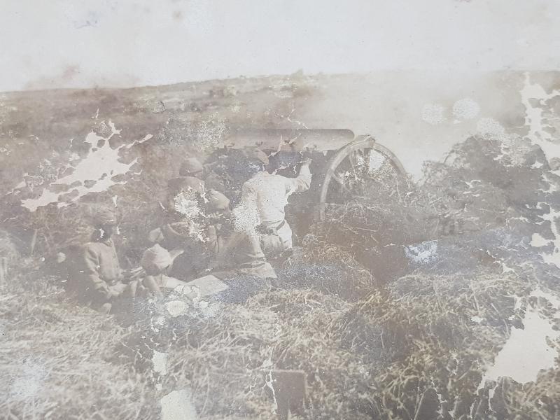 1. DÜNYA SAVAŞI GALİÇYA CEPHESİ TÜRK TOPÇU ASKERLER ORJİNAL FOTOĞRAF