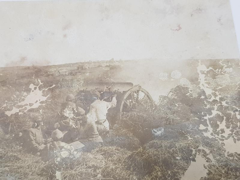 1. DÜNYA SAVAŞI GALİÇYA CEPHESİ TÜRK TOPÇU ASKERLER ORJİNAL FOTOĞRAF