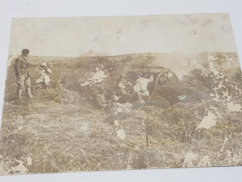 1. DÜNYA SAVAŞI GALİÇYA CEPHESİ TÜRK TOPÇU ASKERLER ORJİNAL FOTOĞRAF