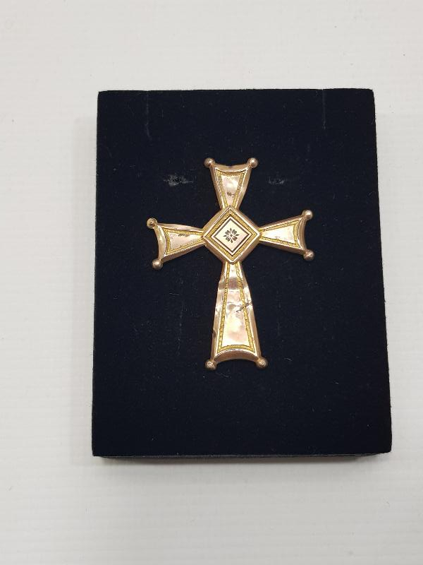 1900'LERDEN ALTIN KAPLAMA HAÇ KOLYE UCU