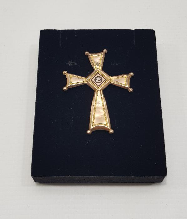 1900'LERDEN ALTIN KAPLAMA HAÇ KOLYE UCU