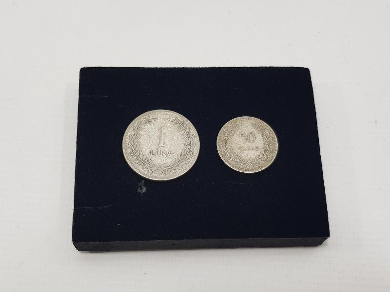 1948 TARİHLİ GÜMÜŞ 1 LİRA VE 50 KURUŞ
