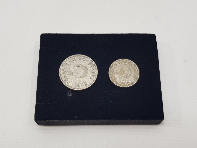 1948 TARİHLİ GÜMÜŞ 1 LİRA VE 50 KURUŞ