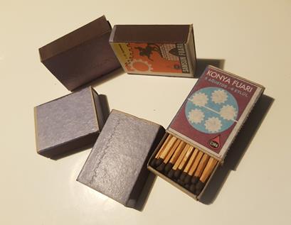 1970'LERDEN BALIKESİR, BURSA, KAYSERİ, KONYA VE SAMSUN FUARLARIYLA İLGİLİ 5 ADET KİBRİT KUTUSU