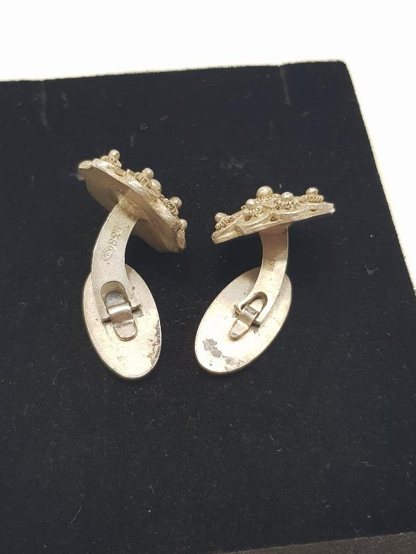 ANTİKA GÜMÜŞ KOL DÜĞMESİ