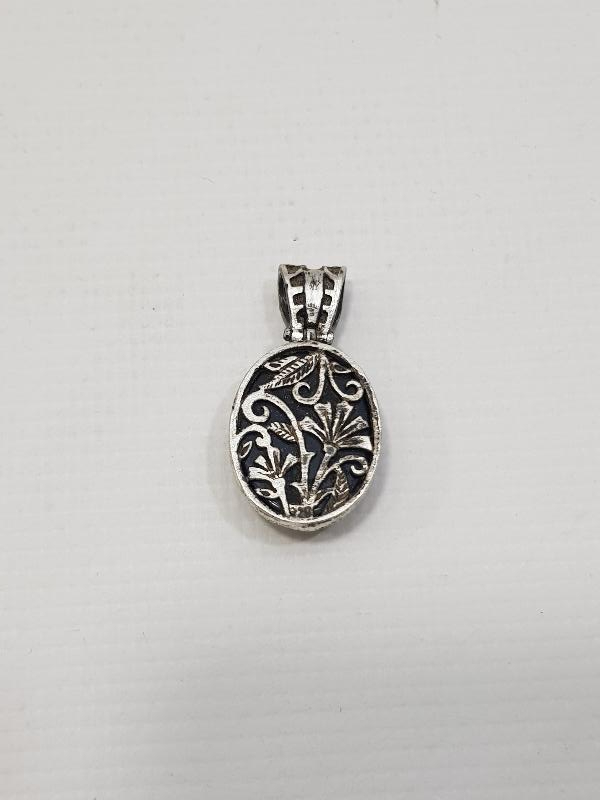 ANTİKA OLTU TAŞLI GÜMÜŞ KOLYE UCU