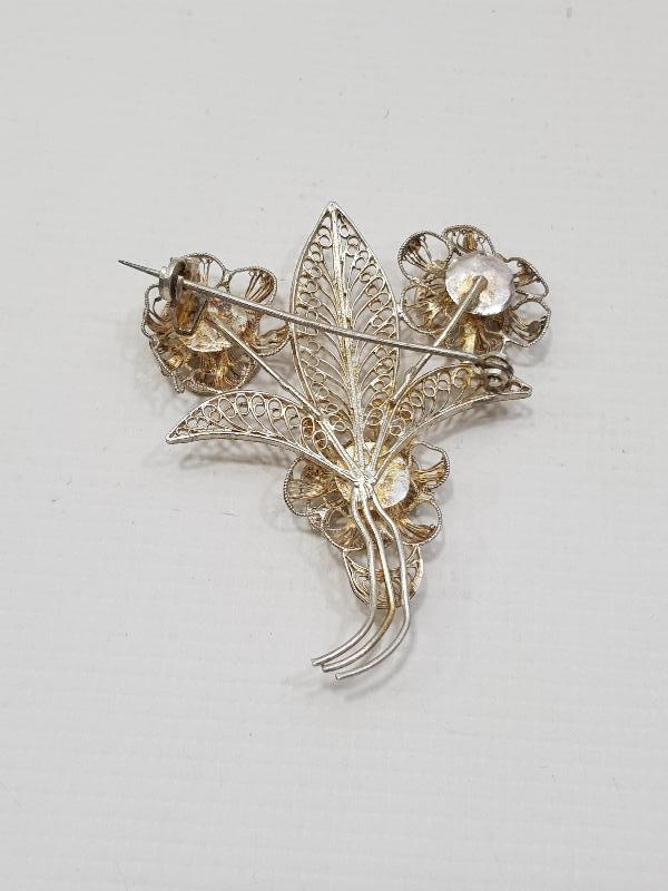 ANTİKA TELKARİ GÜMÜŞ BROŞ