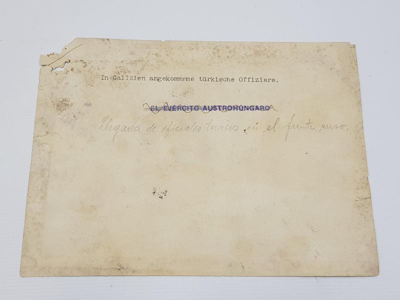 GALİÇYA CEPHESİ PAŞA VE SUBAYLAR TREN VAGONU ÖNÜNDE ORJİNAL FOTOĞRAF