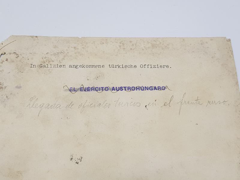 GALİÇYA CEPHESİ PAŞA VE SUBAYLAR TREN VAGONU ÖNÜNDE ORJİNAL FOTOĞRAF