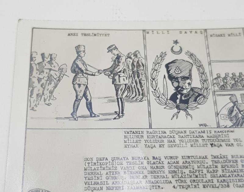 MİLLİ MÜCADELE VE MİSAKI MİLLİ KONULU MUSTAFA KEMAL ATATÜRK RESİMLİ KARTPOSTAL