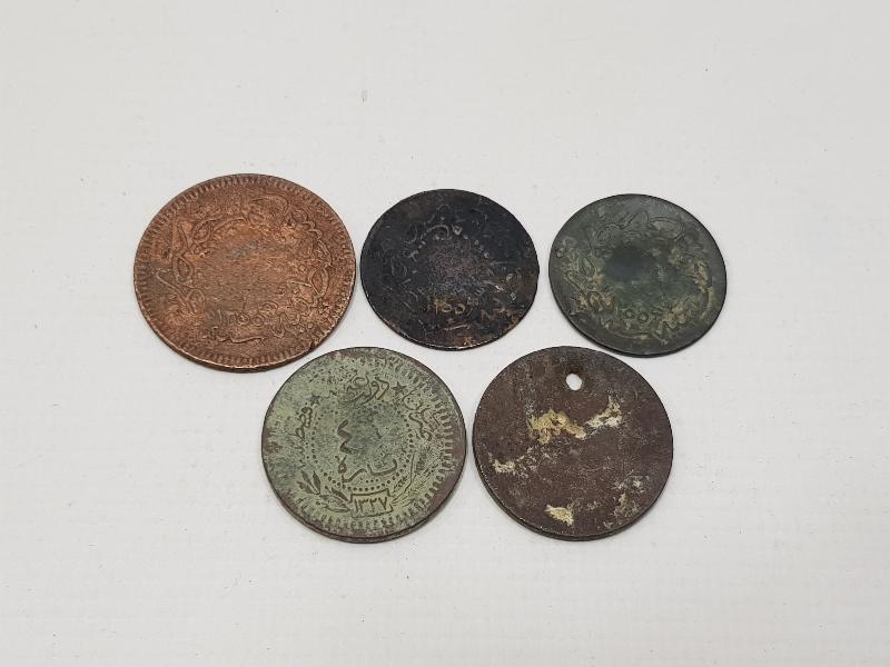 OSMANLI DÖNEMİ 5 ADET MADENİ PARA