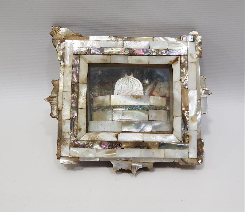 OSMANLI DÖNEMİ MESCİDİ AKSA GÖRSELLİ SEDEF DUVAR PANOSU