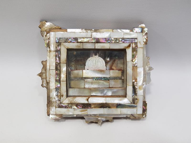 OSMANLI DÖNEMİ MESCİDİ AKSA GÖRSELLİ SEDEF DUVAR PANOSU