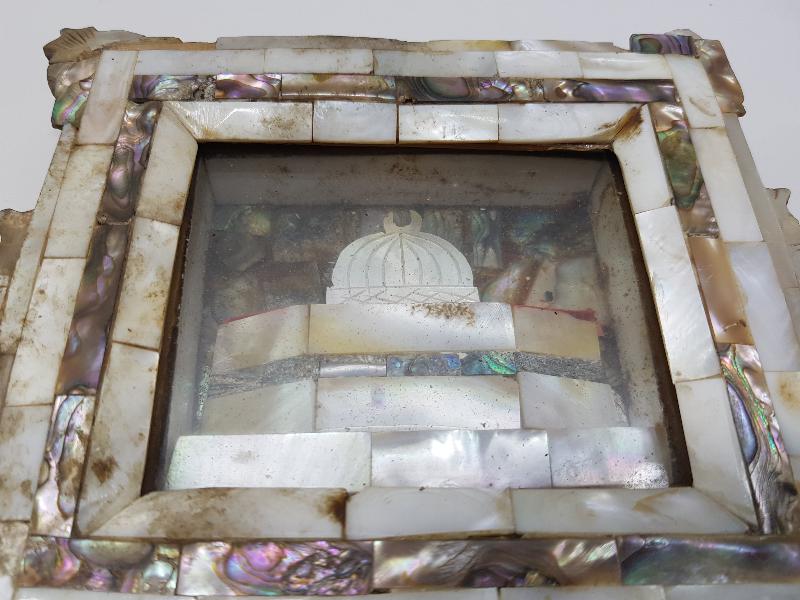 OSMANLI DÖNEMİ MESCİDİ AKSA GÖRSELLİ SEDEF DUVAR PANOSU