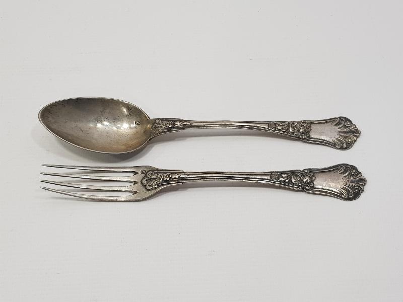 OSMANLI DÖNEMİ TUĞRALI, SAH DAMGALI VE ÇEŞNİLİ GÜMÜŞ ÇATAL KAŞIK TAKIMI