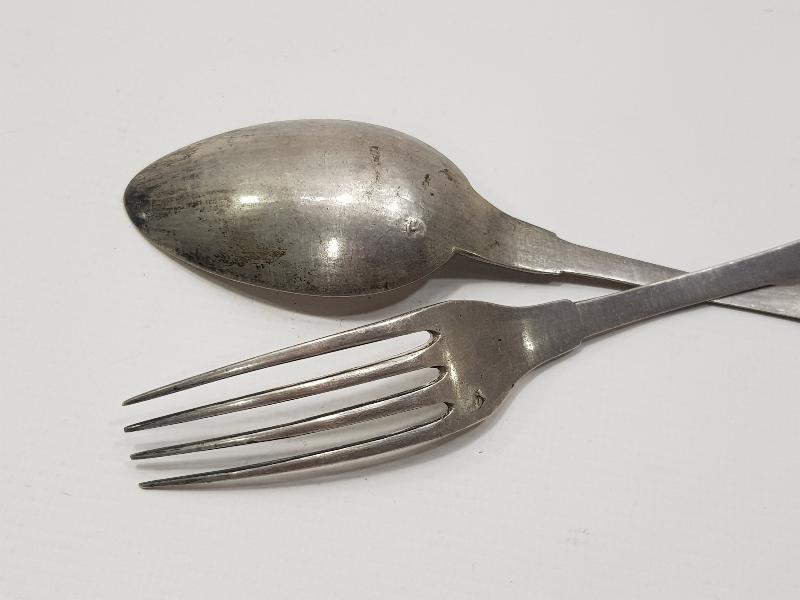 OSMANLI DÖNEMİ TUĞRALI, SAH DAMGALI VE ÇEŞNİLİ GÜMÜŞ ÇATAL KAŞIK TAKIMI