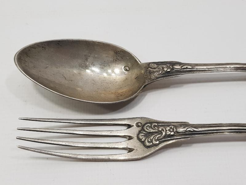 OSMANLI DÖNEMİ TUĞRALI, SAH DAMGALI VE ÇEŞNİLİ GÜMÜŞ ÇATAL KAŞIK TAKIMI