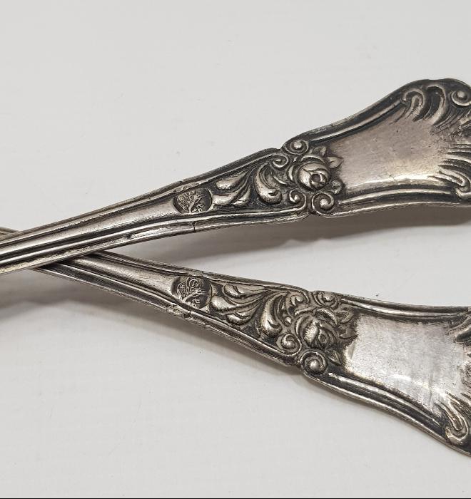 OSMANLI DÖNEMİ TUĞRALI, SAH DAMGALI VE ÇEŞNİLİ GÜMÜŞ ÇATAL KAŞIK TAKIMI