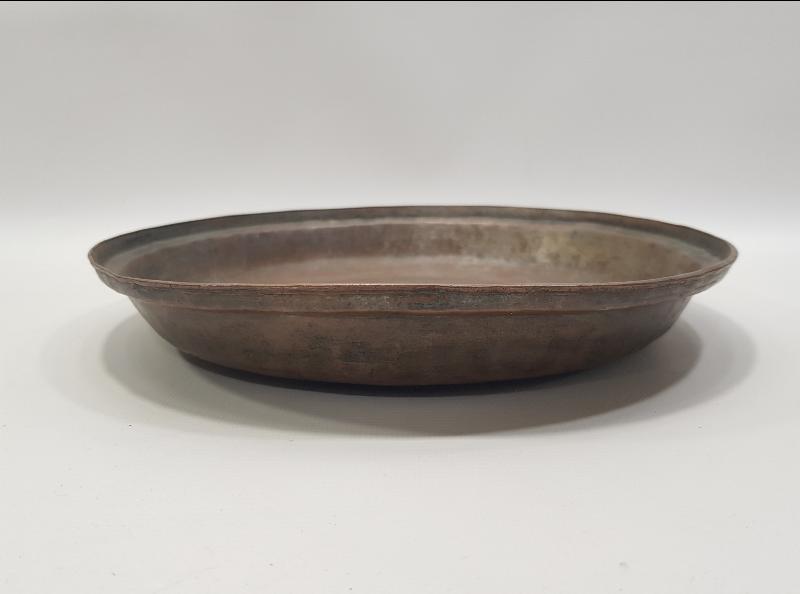 OSMANLICA SAHİBİ BOŞNAK MUSTAFA AĞA YAZILI BAKIR TABAK