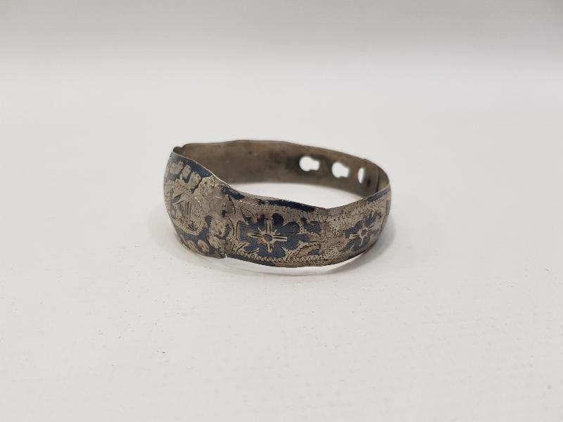 OSMANLICA YAZDİGAR YAZILI GÜMÜŞ BİLEZİK