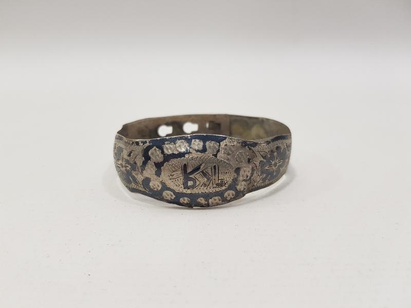 OSMANLICA YAZDİGAR YAZILI GÜMÜŞ BİLEZİK