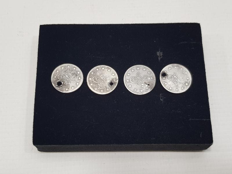 SULTAN II. ABDÜLHAMİD DÖNEMİ 4 ADET GÜMÜŞ 1 KURUŞ 