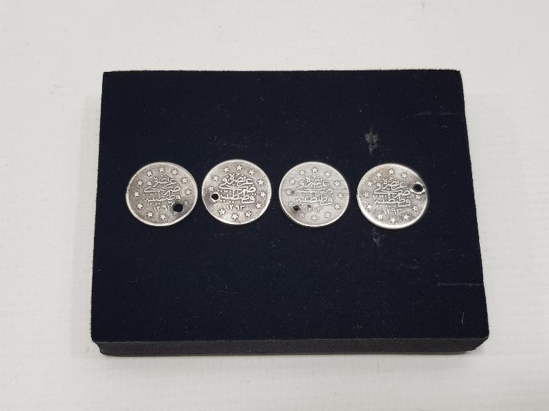 SULTAN II. ABDÜLHAMİD DÖNEMİ 4 ADET GÜMÜŞ 1 KURUŞ 