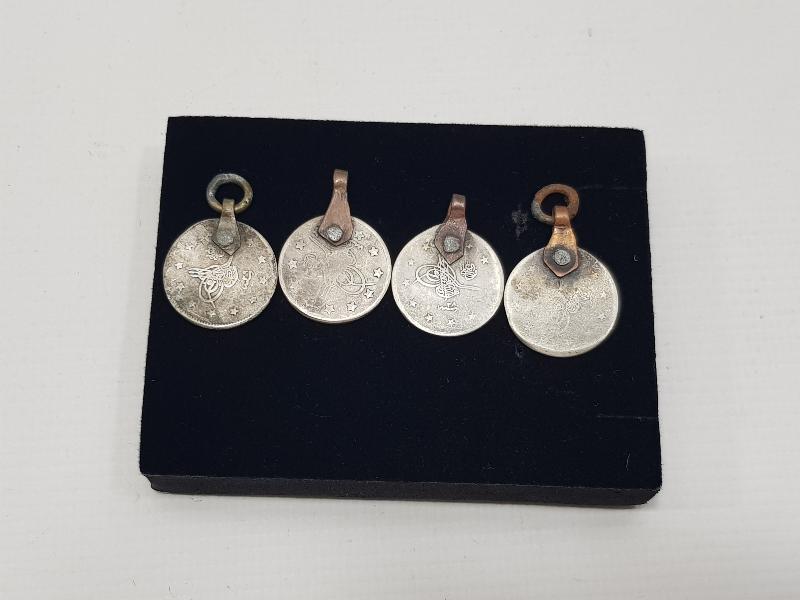 SULTAN II. ABDÜLHAMİD DÖNEMİ 4 ADET GÜMÜŞ 2 KURUŞ 