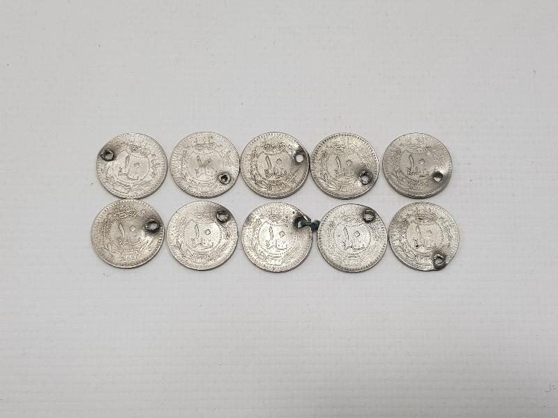SULTAN MEHMET REŞAD DÖNEMİ 10 ADET MADENİ PARA